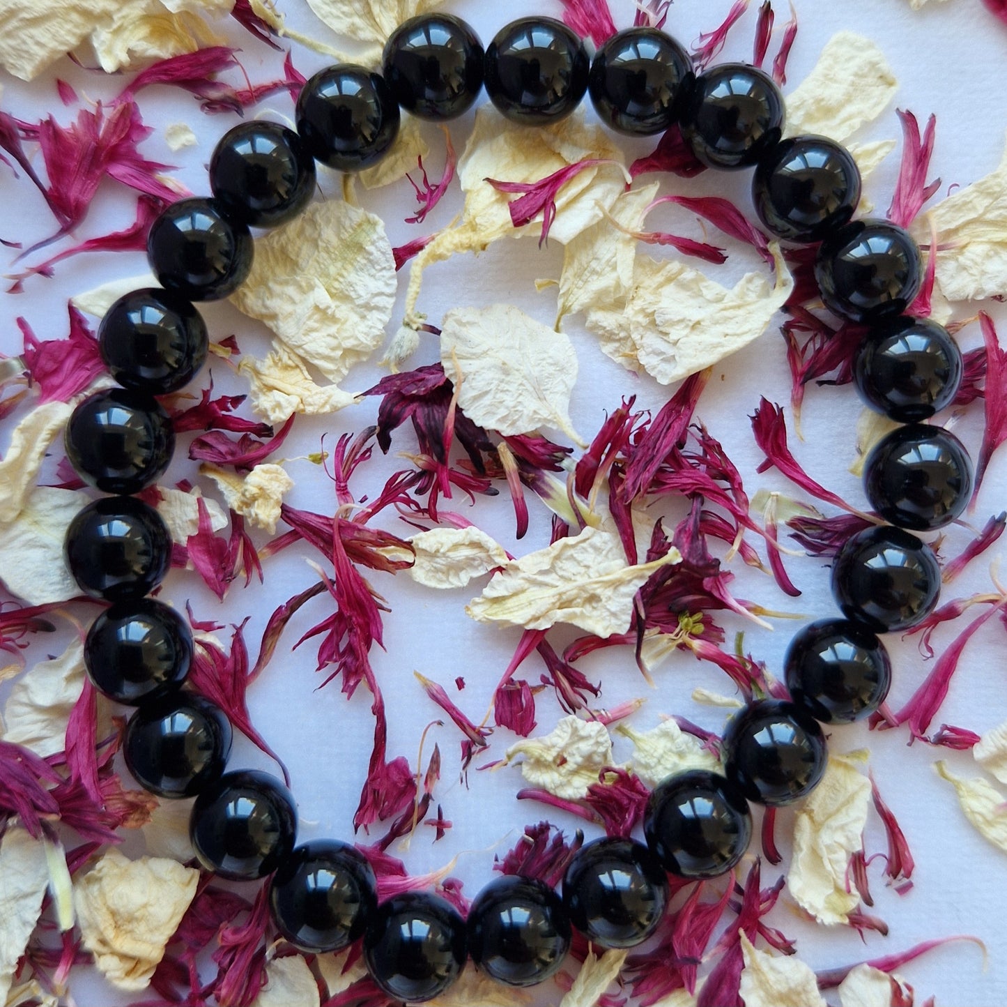 Armband zwart obsidiaan