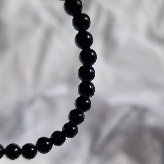 Armband zwart obsidiaan