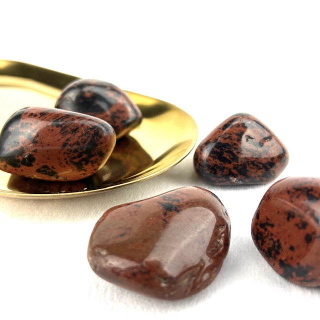 Mahonie Obsidiaan Trommelsteen
