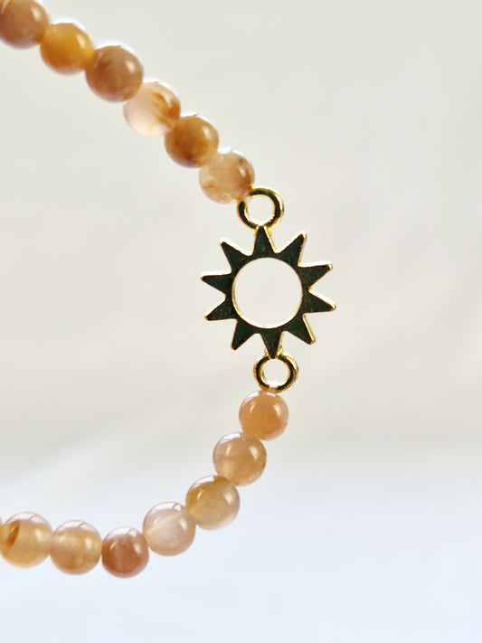 Armband zonnesteen met bedel